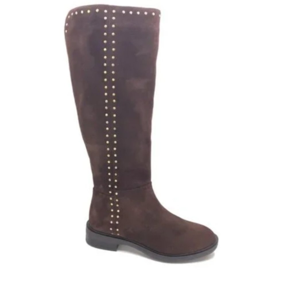 STEVEN NATURAL COMFORT Zoe Suede Riding Knee-high Boots - Brown